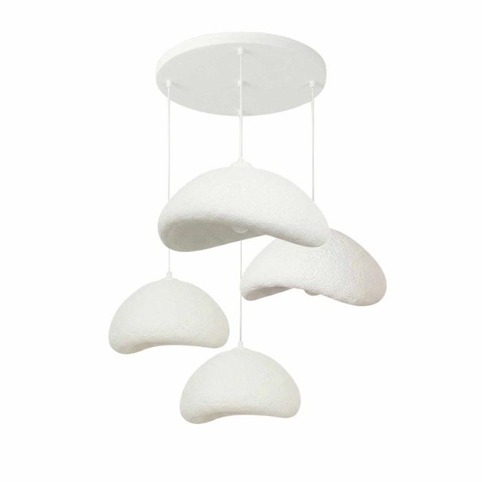 Opviq Luna-Set-Luna-30-4-T-Nua Lámpara de Araña Blanca